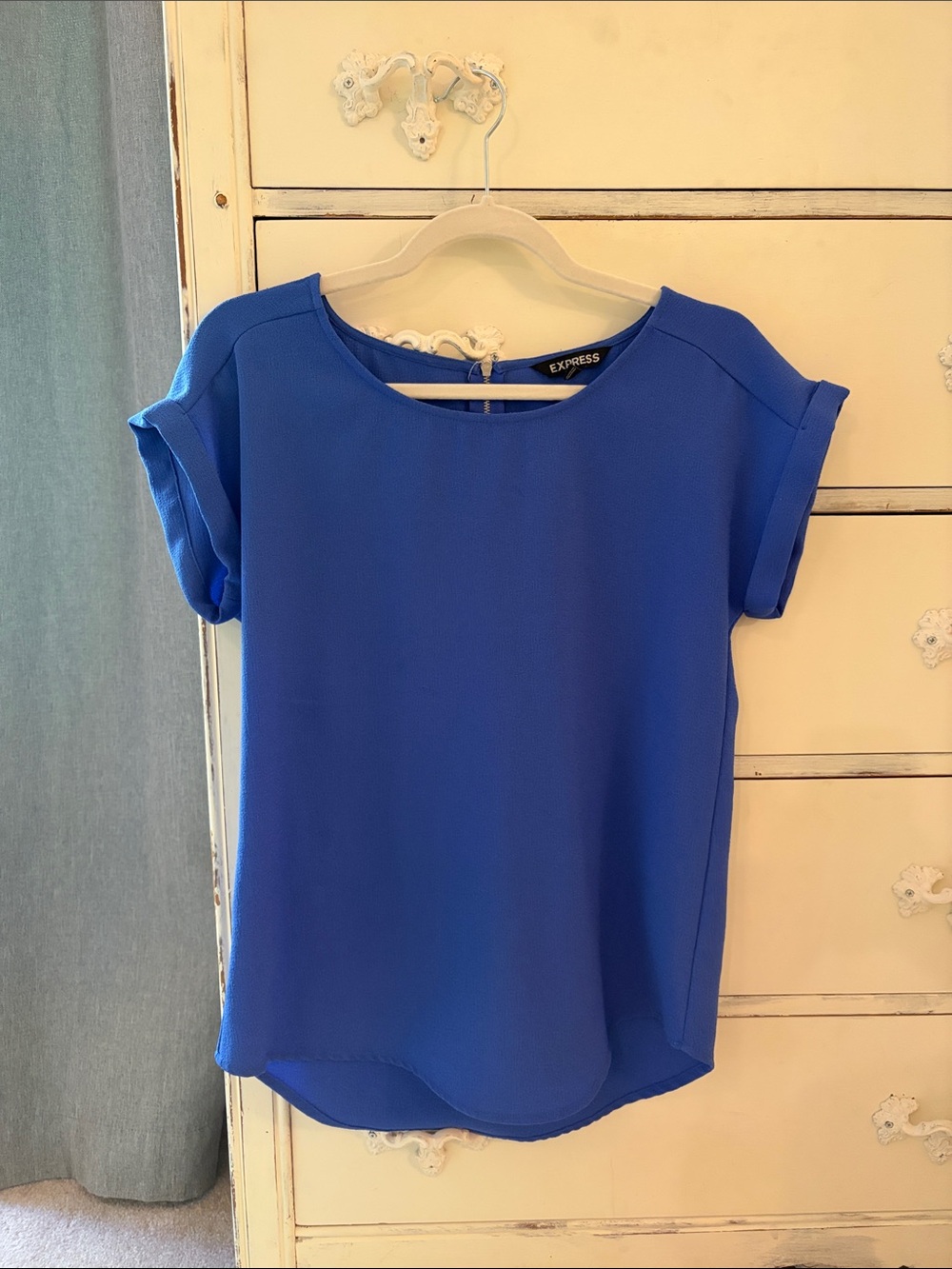 Express Women's Cobalt Blue Short Sleeve Blouse